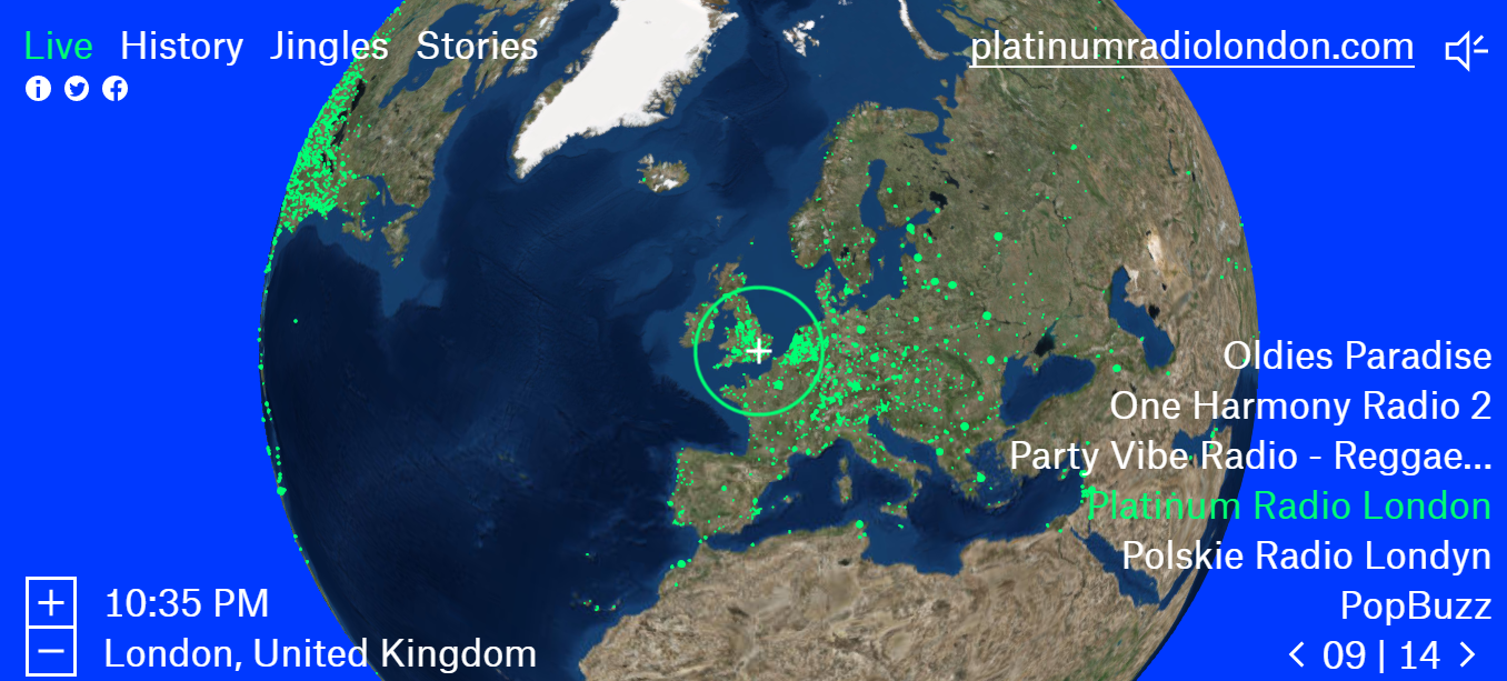 Rádio Garden – Ouça rádios do mundo inteiro com este mapa interativo